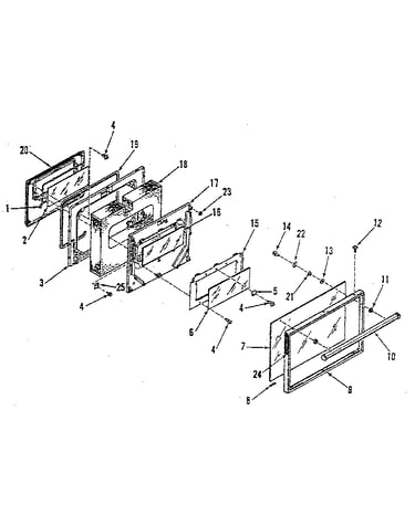 Oven door section