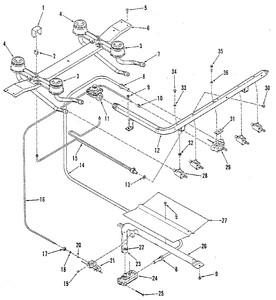 Burner section