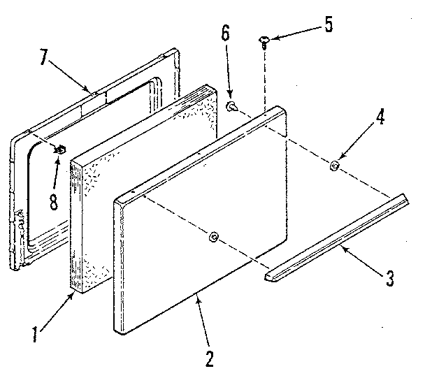 Oven door section