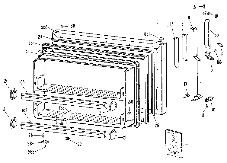 Freezer door
