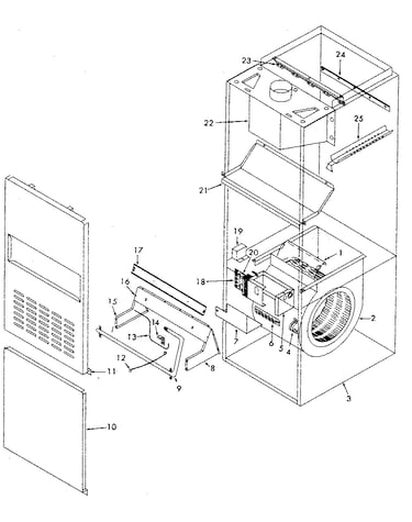 Gas-fired upflow furnace