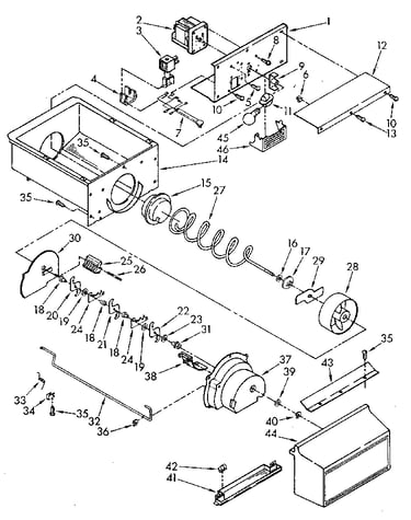 Motor and ice container