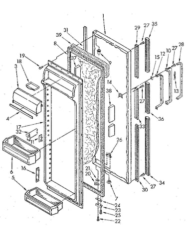 Refrigerator door