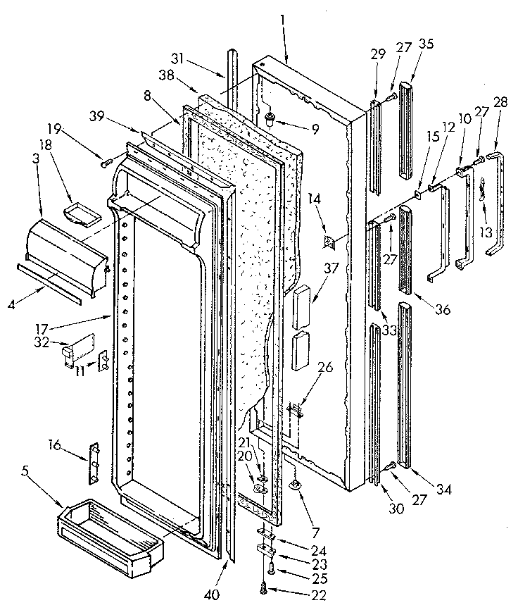 Refrigerator door