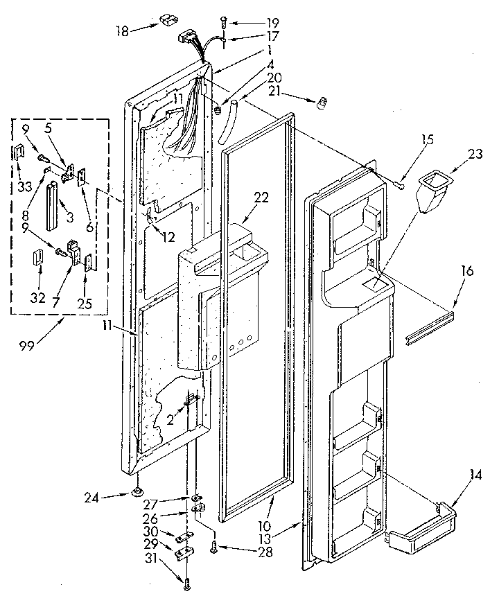 FREEZER DOOR