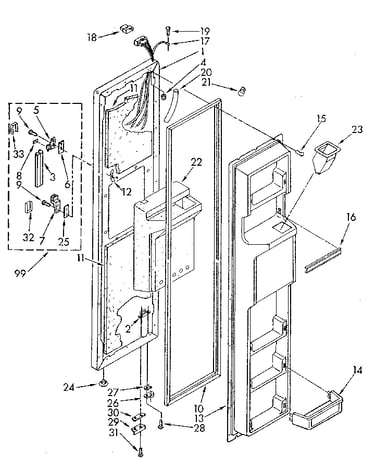 Freezer door