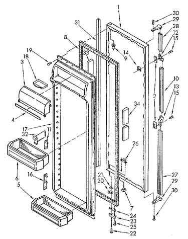 Refrigerator door