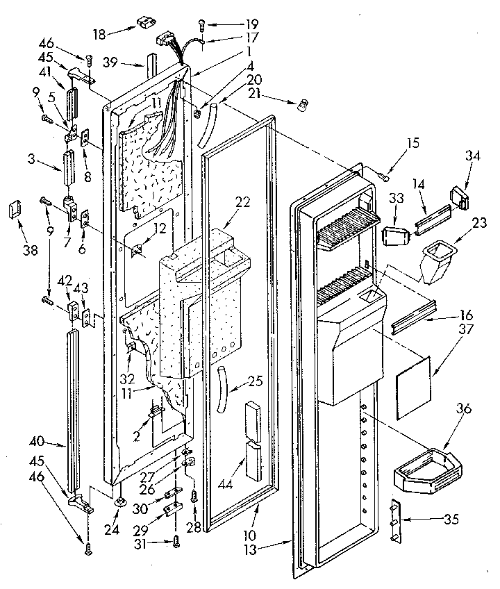 Freezer door