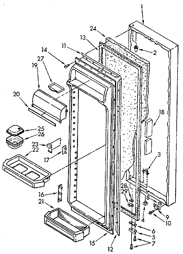 Refrigerator door