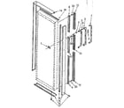 Kenmore 1069507980 refrigerator door handle and trim diagram