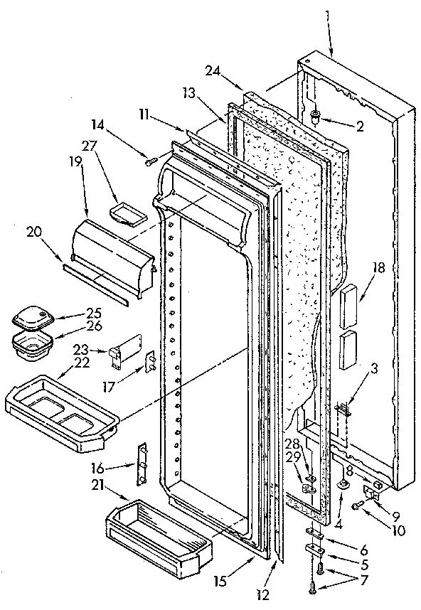 Refrigerator door