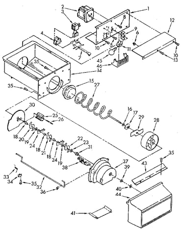 Motor and ice container