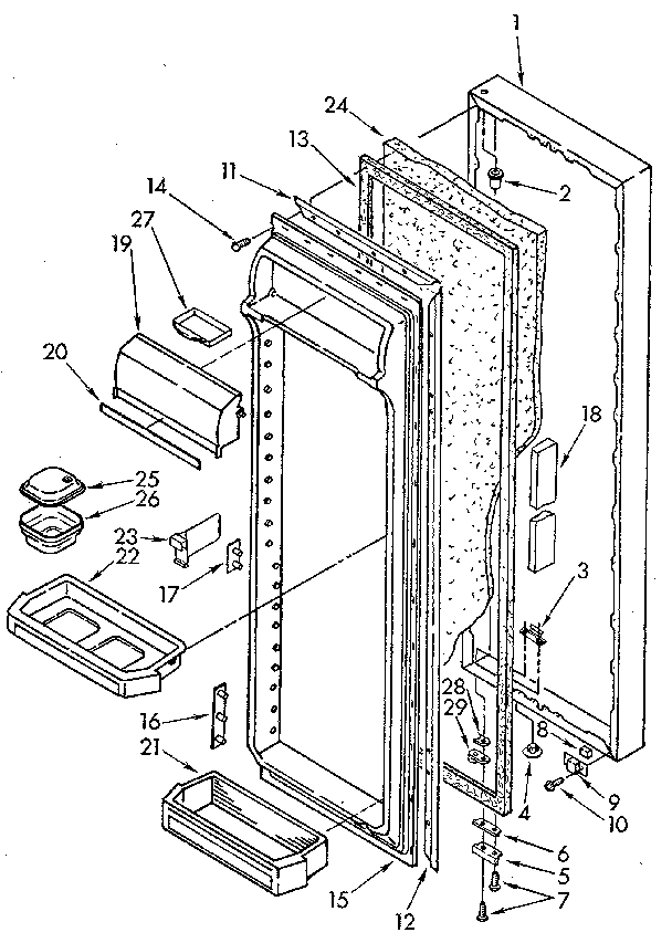 Refrigerator door