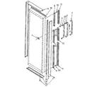 Kenmore 1069507950 refrigerator door handle and trim diagram