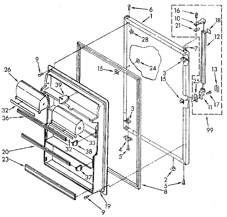 Refrigerator door