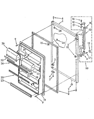 Refrigerator door