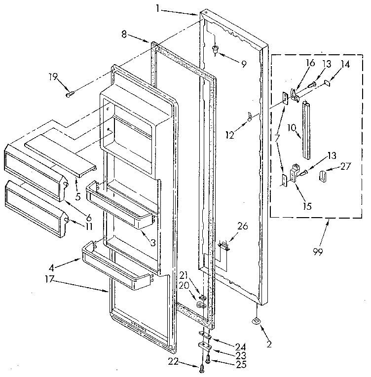 Refrigerator door