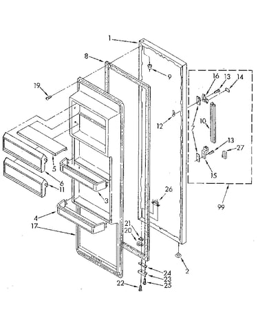 Refrigerator door