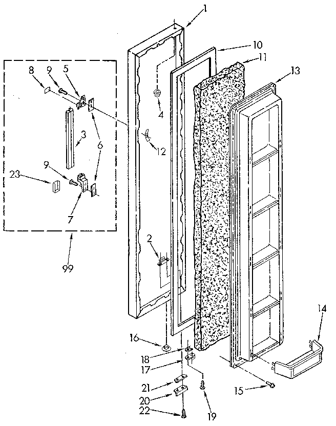 Freezer door