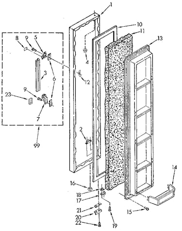 Freezer door