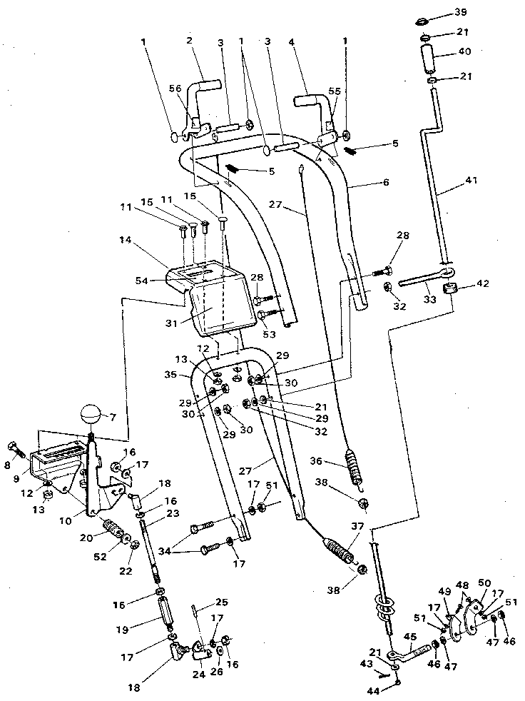 Upper handle assembly