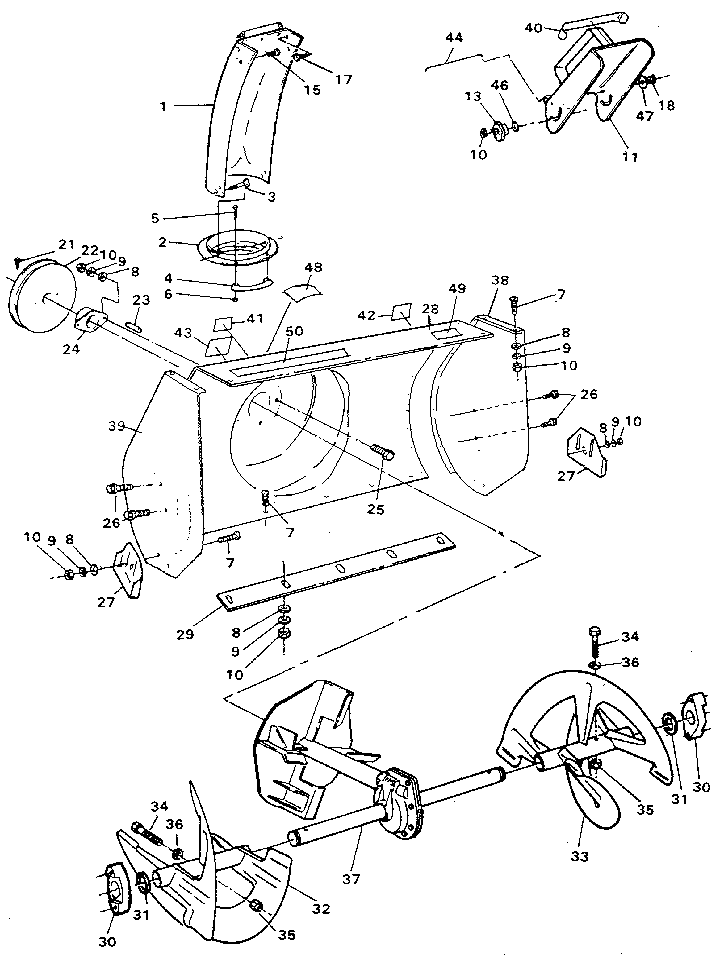 Auger housing assembly