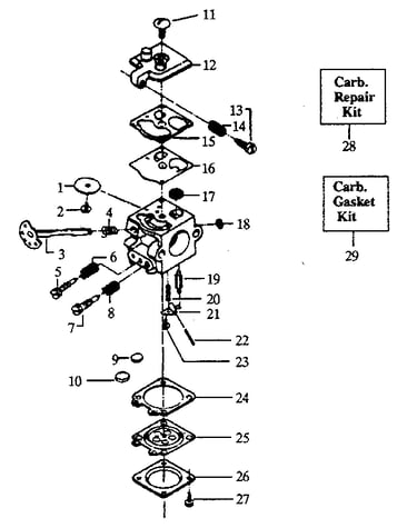Carburetor assembly part no. 530-035181