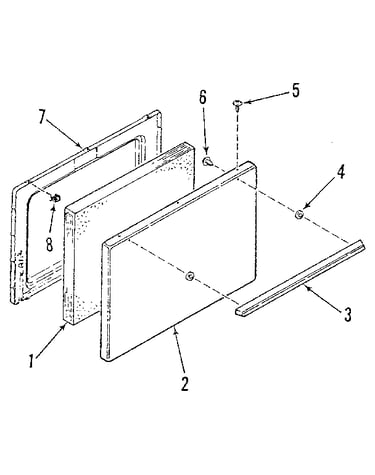Oven door section