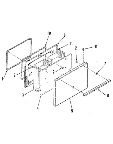 Oven door section