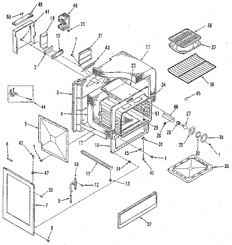 Oven body section