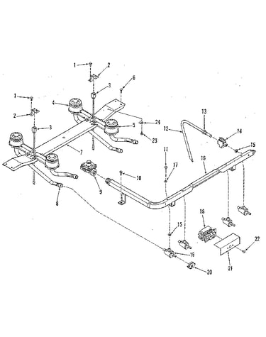 Top burner section