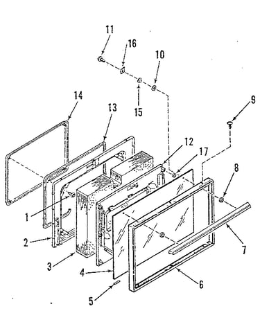 Oven door section