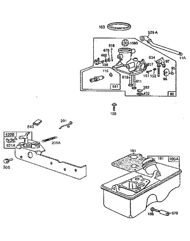 Fuel tank and carburetor assembly