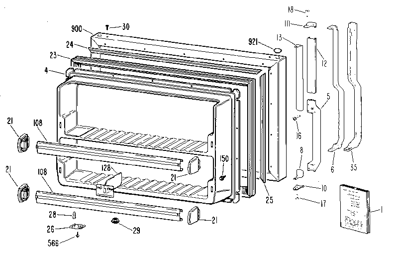 Freezer door