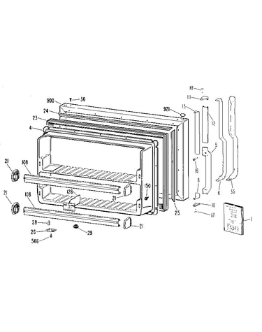 Freezer door