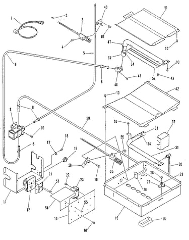 Broiler and oven burner section