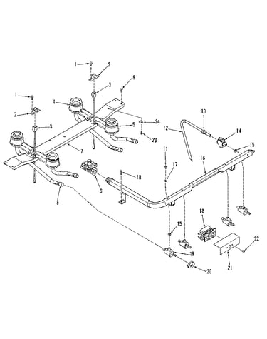 Top burner section