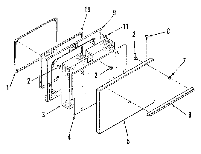Oven door section