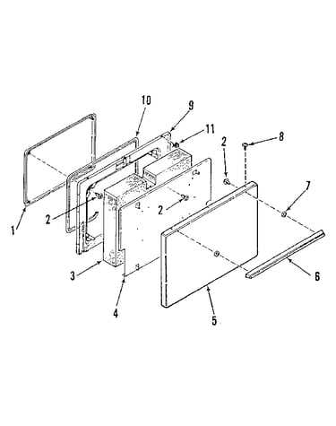 Oven door section