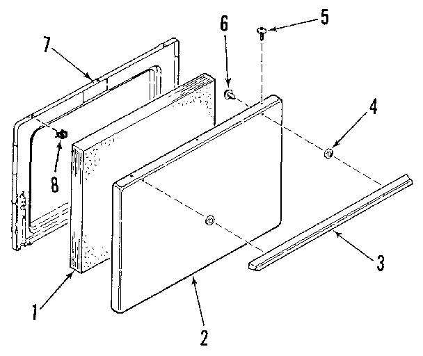 Oven door section