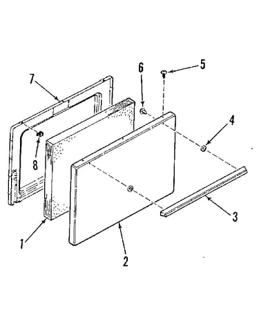 Oven door section
