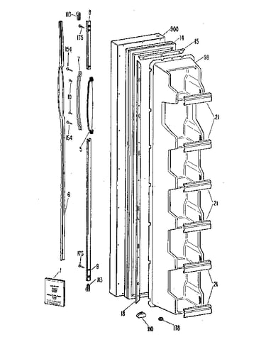 Freezer door