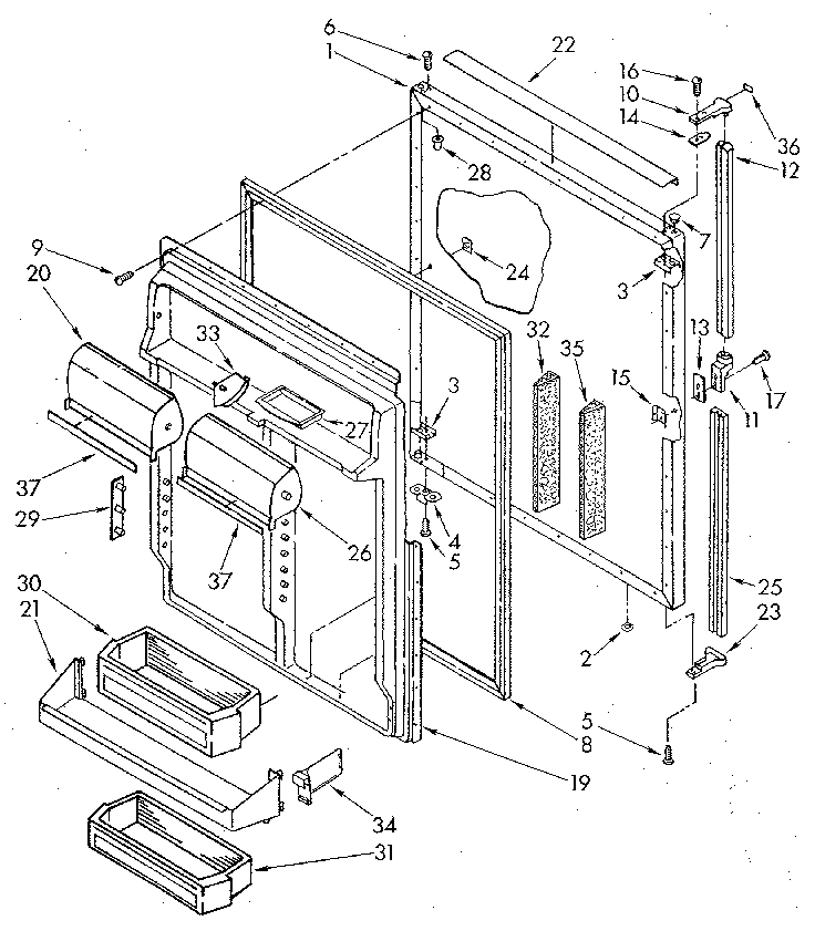 Refrigerator door