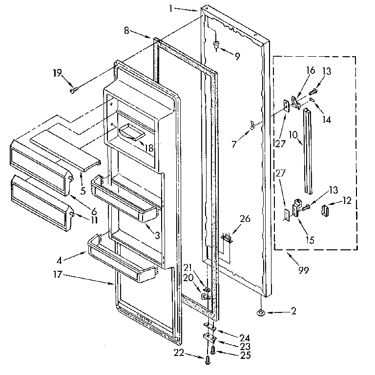 Refrigerator door