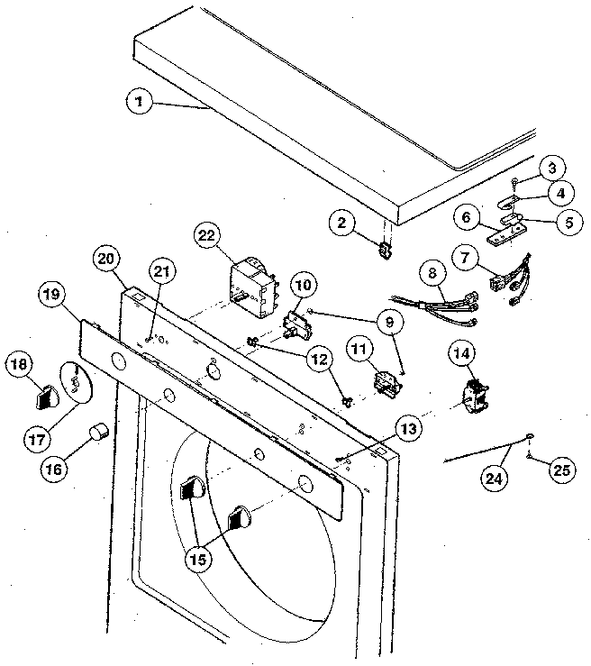 CONSOLE, CONTROLS, TOP PANEL