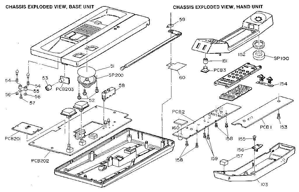 Base and hand unit assembly