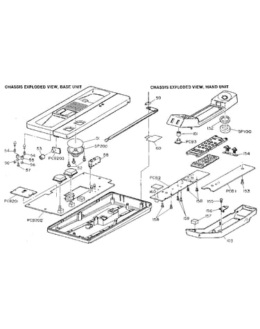 Base and hand unit assembly