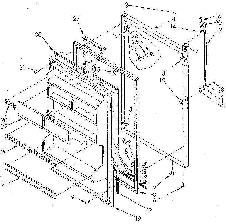 Refrigerator door