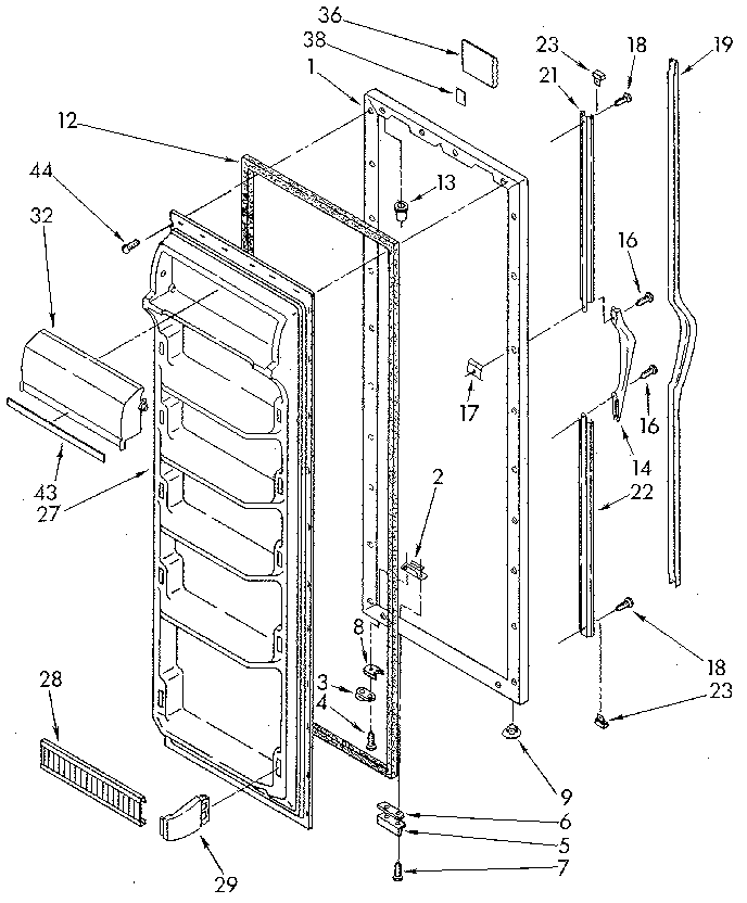 Refrigerator door