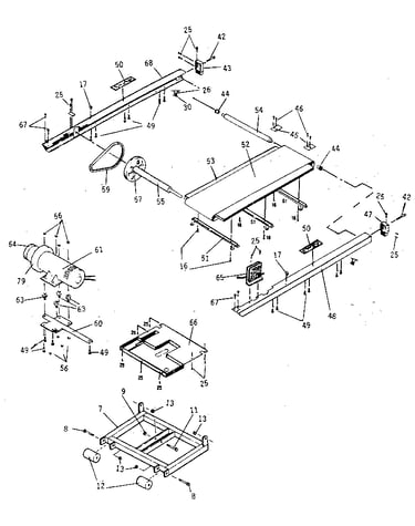 Walking belt assembly